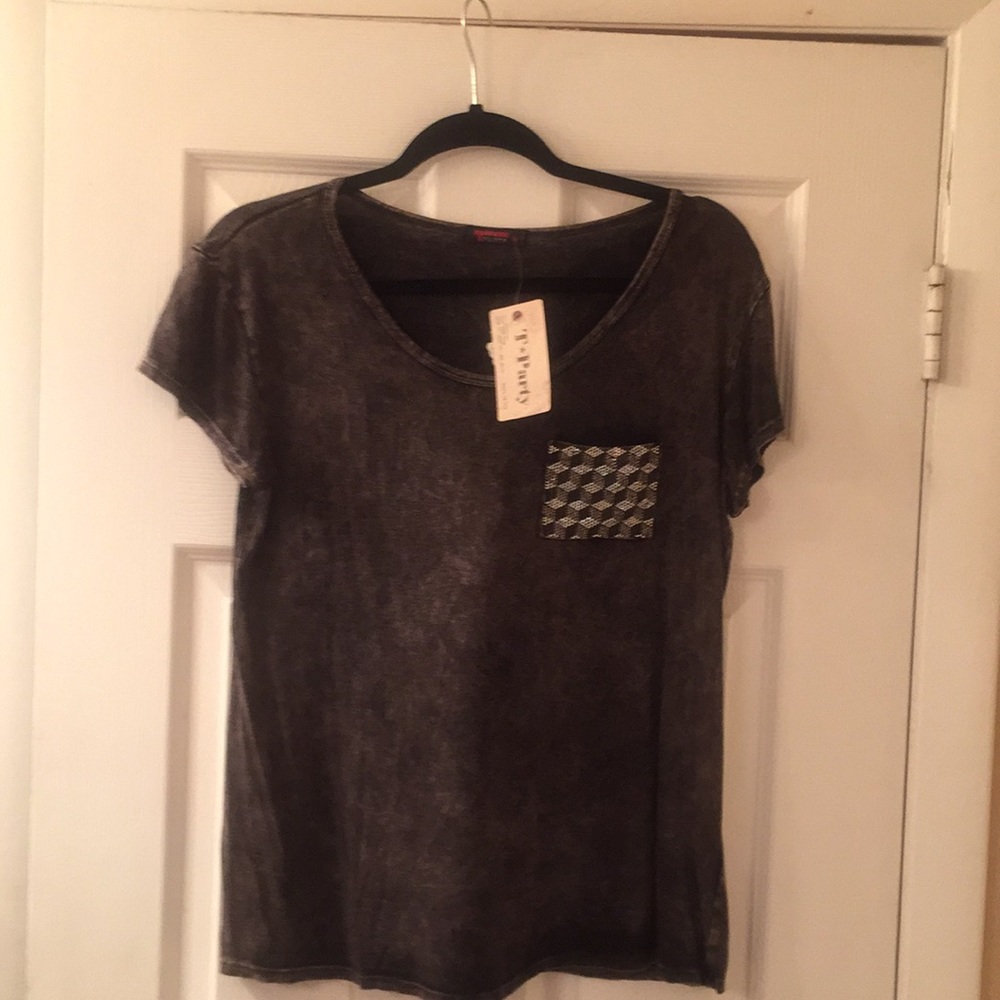 T party mineral washed black top